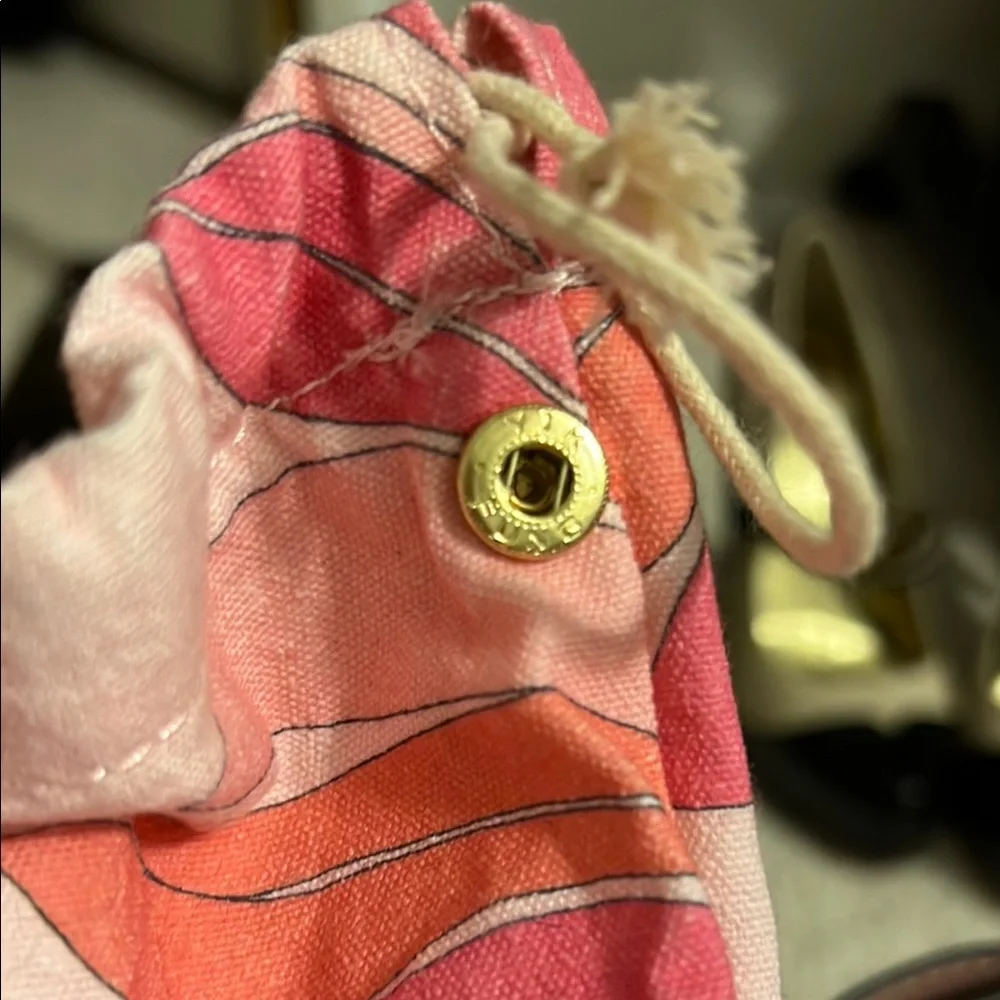 Trina Turk Pink Geometric Cutout Tote - Picture 12 of 12